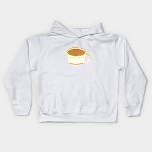 Chai Tea Cup pixel art Kids Hoodie